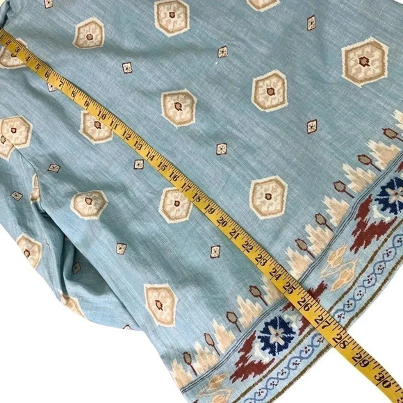 Doncaster 100% Linen Button Down Sports Blazer Jacket Women Size 10 Green Aztec - Picture 15 of 16